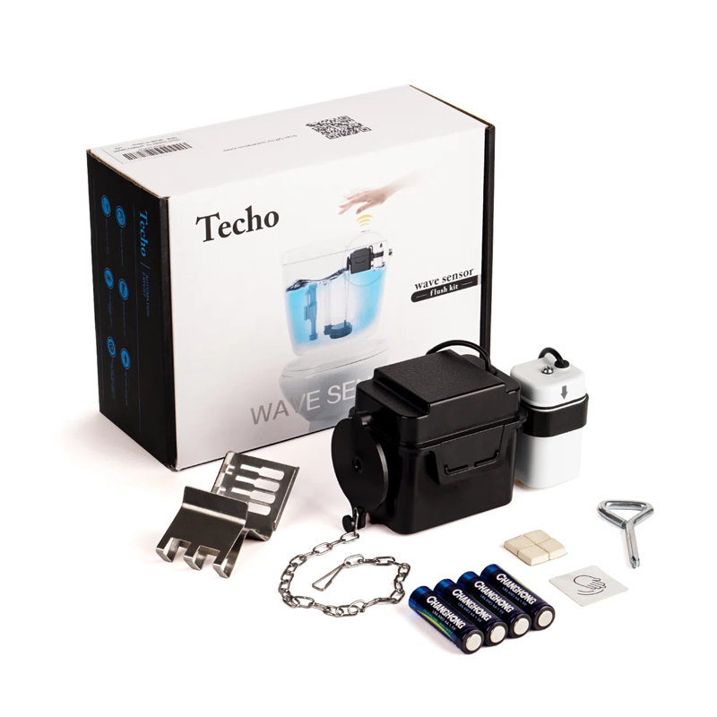 Techo Touchless Toilet Flush Kit With 8” Sensor Range, Adjustable